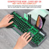 Ergonomic Wired Gaming Keyboard with RGB Backlight and Phone Holder