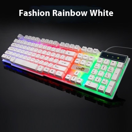Industrial USB Gaming Keyboard with Glowing Backlight