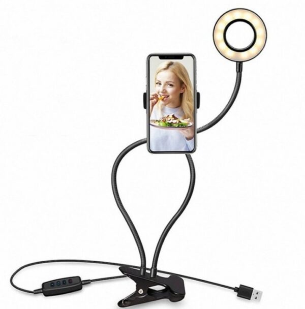 1463622938721.jpg LED Selfie Ring Light with Adjustable Stand 8cm for Makeup and Live
