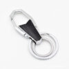 Creative Leather Keychain with Metal Car Key Pendant