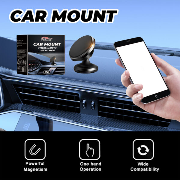 Rayhong Magnetic Folding Phone Stand for Car Dashboard Navigation