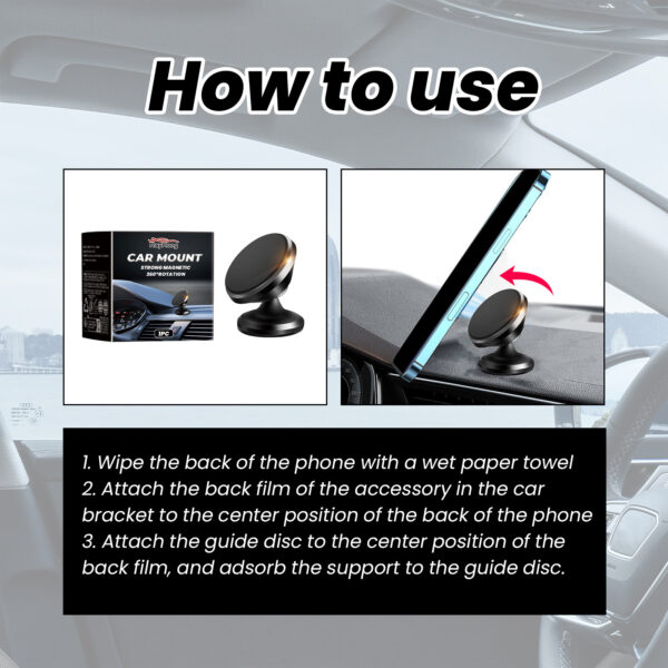 Rayhong Magnetic Folding Phone Stand for Car Dashboard Navigation