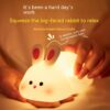 Cute Rabbit LED Night Light with Touch Sensor for Kids