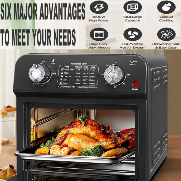 3bc1c126-a08c-4a59-bf38-fbc4dccc34d8.jpg 12.5 Qt Air Fryer Oven with Dual Knob Control and Presets