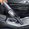 Wireless Silver Car Vacuum Cleaner with Strong Suction and Rechargeable Battery