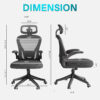 Ergonomic Black Swivel Office Chair with Mesh Seat and Lumbar Support