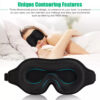 3D Silk Eye Mask for Sleep with Soft Padded Shade Cover