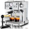20 Bar Professional Espresso Machine with Milk Frother and Pressure Display