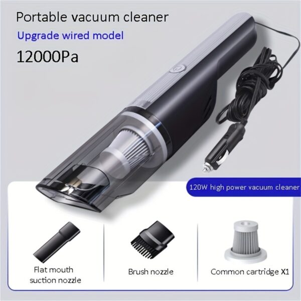 59b3dd27-7468-4050-958c-7b7584eef83a.jpg Wired Silver and Red Handheld Car Vacuum Cleaner with Strong Suction
