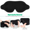 3D Silk Eye Mask for Sleep with Soft Padded Shade Cover