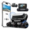 Hainatech 360° 4-Channel Dash Cam with GPS, WiFi, Night Vision, 128G Card
