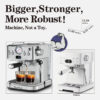 20 Bar Professional Espresso Machine with Milk Frother and Pressure Display