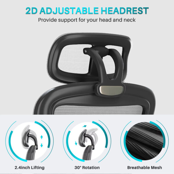 Ergonomic Black Swivel Office Chair with Mesh Seat and Lumbar Support