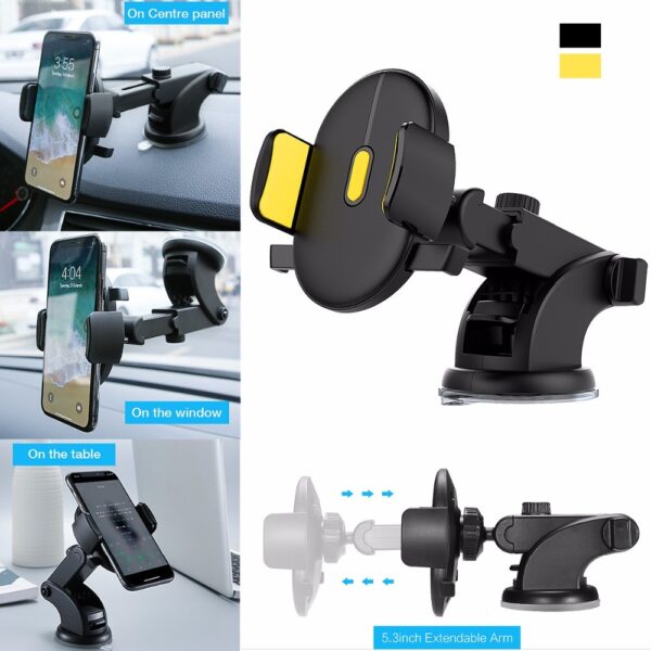 711d9b34-89c7-485e-a9af-b9f3ee1dc681.jpg Telescopic Car Phone Holder with Dashboard Suction Mount