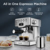 Geek Chef 20 Bar Espresso Machine with Milk Frother and 1.8L Tank