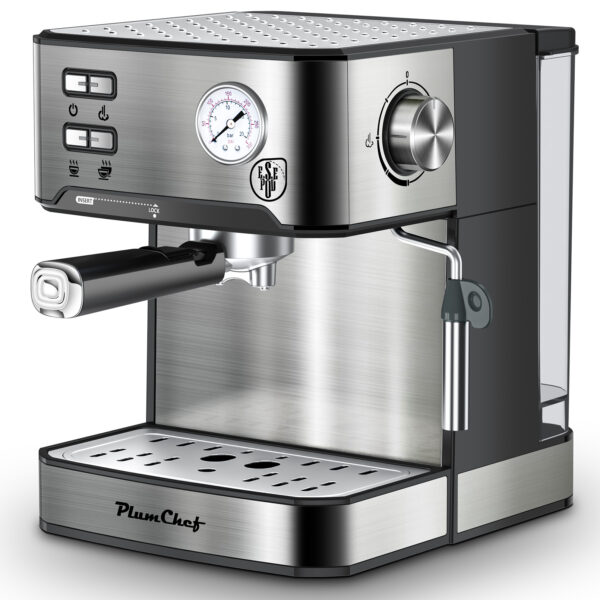 20 Bar Espresso Machine with Milk Frother and Pressure Display