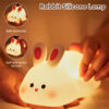 Cute Rabbit LED Night Light with Touch Sensor for Kids