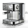 20 Bar Espresso Machine with Milk Frother and Pressure Display