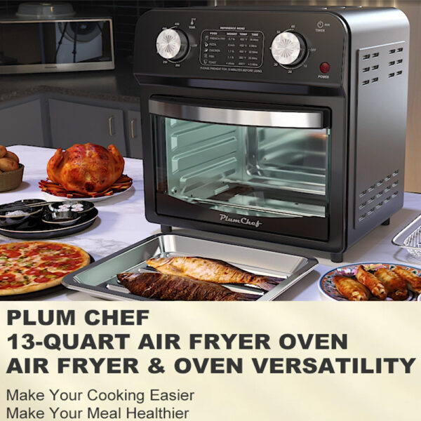 95f266c2-9277-4e7d-91f1-acaa04e2cd31.jpg 12.5 Qt Air Fryer Oven with Dual Knob Control and Presets