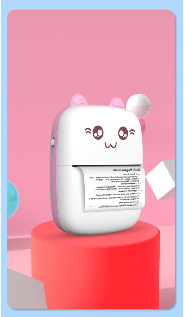 Portable Mini Bluetooth Printer - Photo, Label & Note Printing for Students