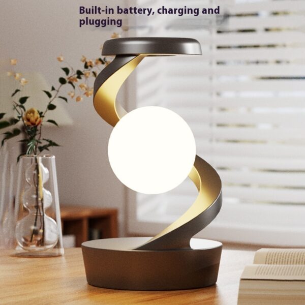 Rotating Moon Desk Lamp with Wireless Charging and Sensor Control