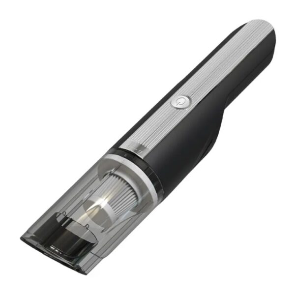 Wireless Silver Car Vacuum Cleaner with Strong Suction and Rechargeable Battery