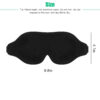 3D Silk Eye Mask for Sleep with Soft Padded Shade Cover