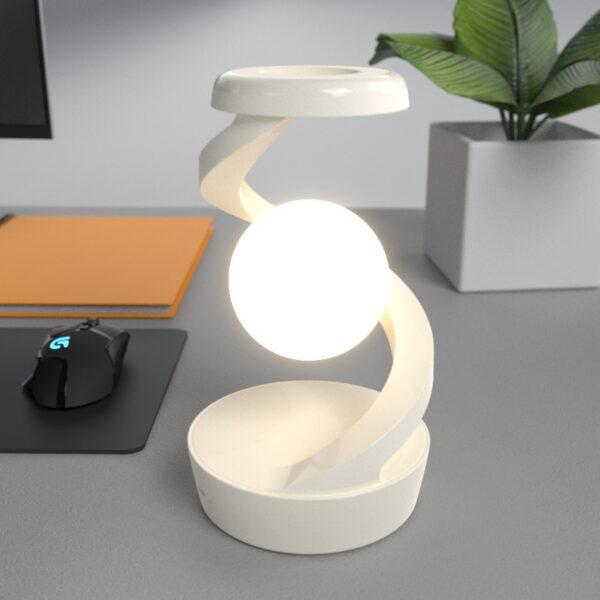 Rotating Moon Desk Lamp with Wireless Charging and Sensor Control