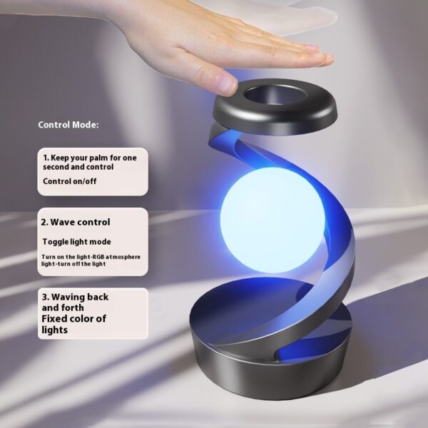 Rotating Moon Desk Lamp with Wireless Charging and Sensor Control