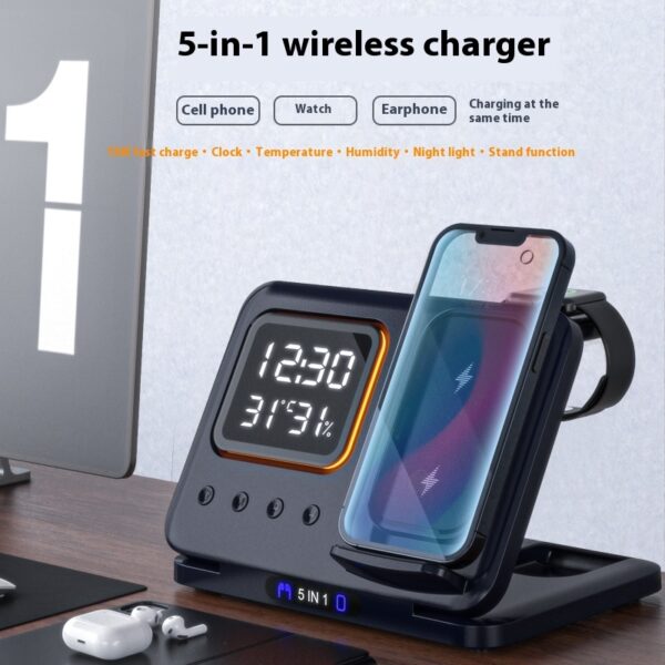 ee751382-f5cb-41ea-8d9e-34e88a780ee9_trans.jpeg 5 in 1 Wireless Charging Stand with 15W Fast Charger and LED Alarm Clock