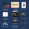 Hainatech 360° 4-Channel Dash Cam with GPS, WiFi, Night Vision, 128G Card