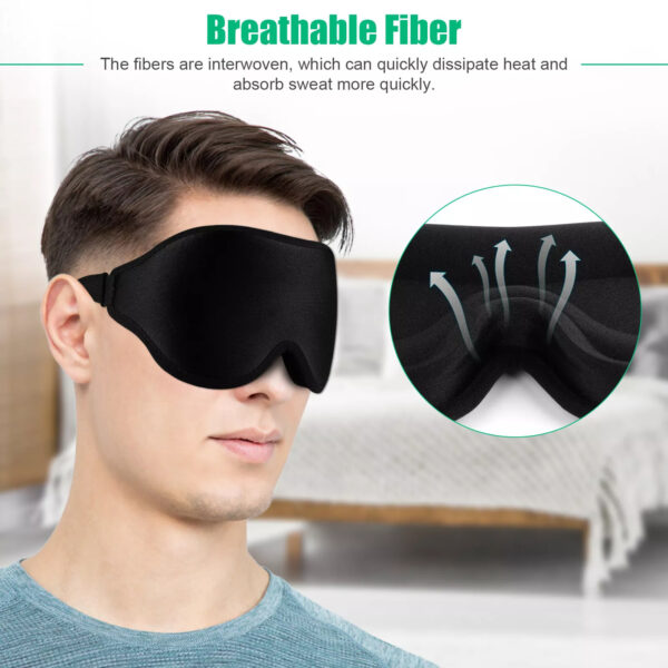 3D Silk Eye Mask for Sleep with Soft Padded Shade Cover