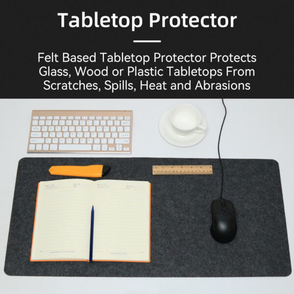 1548e64c-b2dc-4e5b-9243-ced794fa0b75.jpg Minimalist Non‑Slip Felt Desk Pad – Extended Mat for Keyboard, Mouse & Laptop