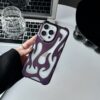 Electroplated Hollow Heat‑Dissipating Phone Case – Premium Soft Shell with Flame Design