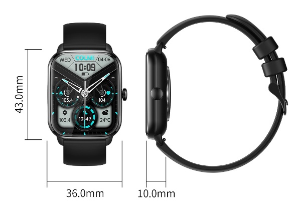 Full-Screen Fitness Smartwatch with Heart Rate, Step Tracking, Music & Calls