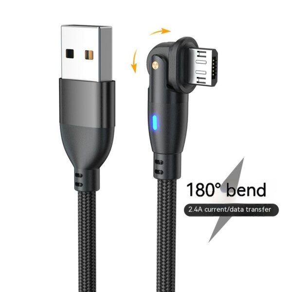 180° Bendable Fast Charging Data Cable – USB Type-C for Android Devices