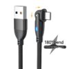 180° Bendable Fast Charging Data Cable – USB Type-C for Android Devices