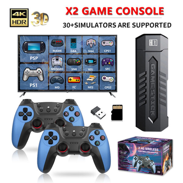 X2 Blue 4K Wireless Game Console – Dual Connection Battle Mode