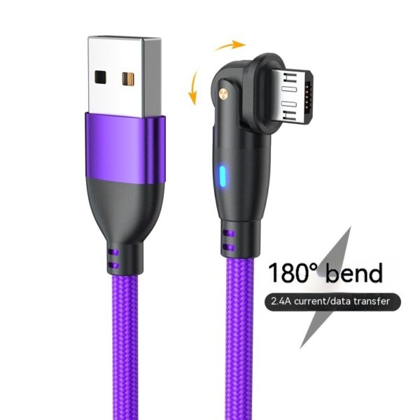 180° Bendable Fast Charging Data Cable – USB Type-C for Android Devices