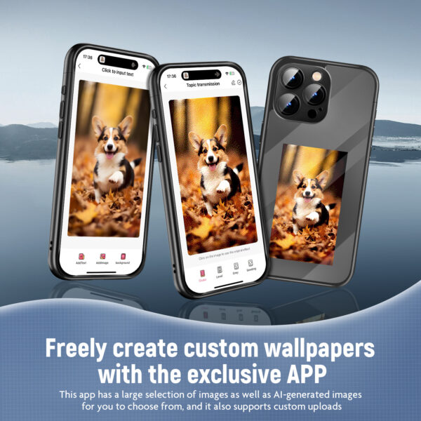 de77470e-e609-4d0b-a806-4f9bfcc6e95f.jpg iPhone 15 Pro/Pro Max NFC E‑Ink Smart Flip Case – Customizable & All‑Inclusive