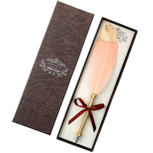 European Retro Feather Pen Gift Box – Vintage Writing Elegance | gizmoprohaven
