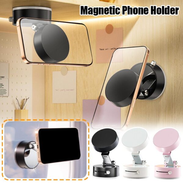 Foldable Magnetic Car Phone Holder with Suction Cup