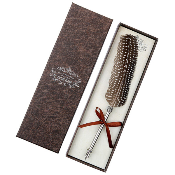 European Retro Feather Pen Gift Box – Vintage Writing Elegance | gizmoprohaven