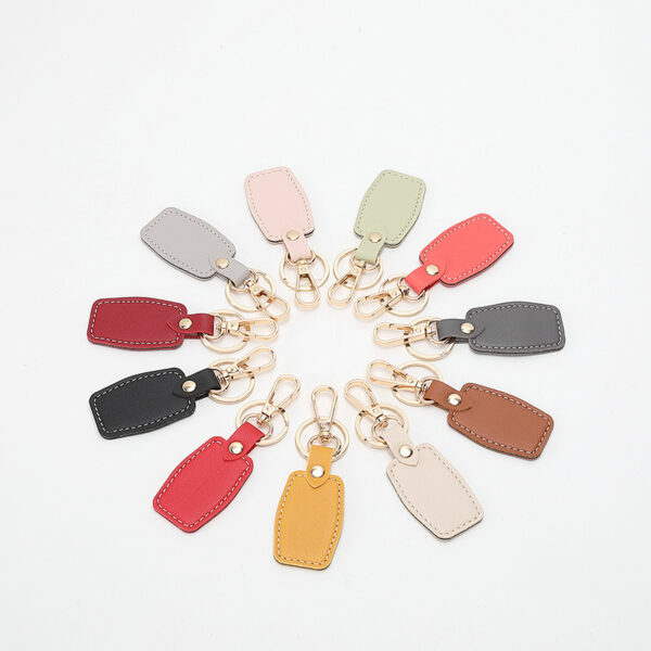 Leather Rectangular Keychain