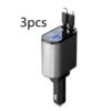 100W Metal Car Charger – USB & Type-C Fast Charge Adapter