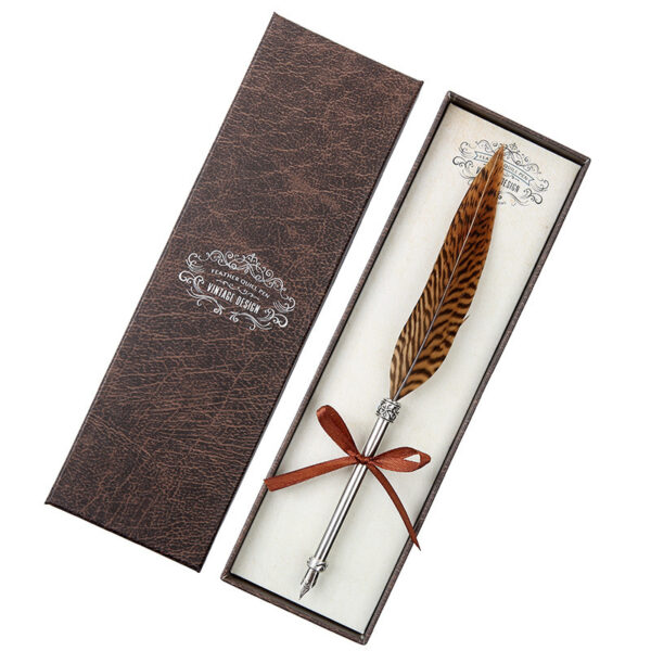 European Retro Feather Pen Gift Box – Vintage Writing Elegance | gizmoprohaven