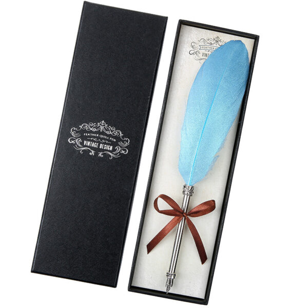 European Retro Feather Pen Gift Box – Vintage Writing Elegance | gizmoprohaven