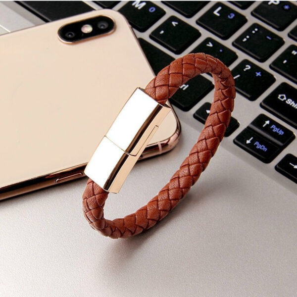 USB Bracelet Charger & Data Cable – iPhone 1413, USB-C, Micro