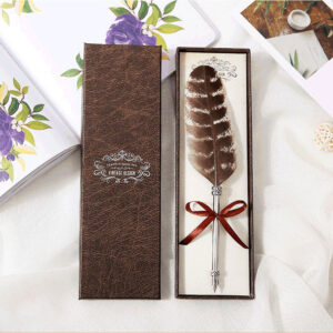 European Retro Feather Pen Gift Box – Vintage Writing Elegance | gizmoprohaven