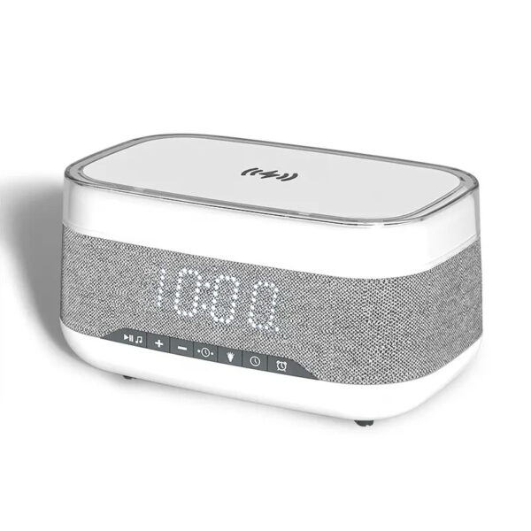Smart Alarm Clock with Bluetooth Speaker & Wireless Fast Charger